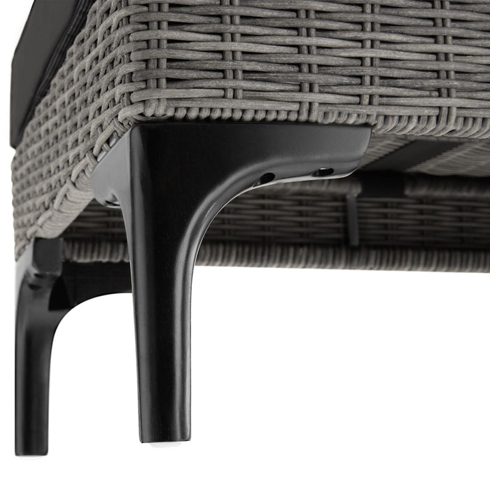 tectake® Wicker lounge Bellaria met aluminium frame - Grijs