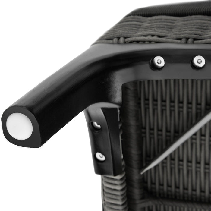 tectake® Wicker lounge Bellaria met aluminium frame - Grijs