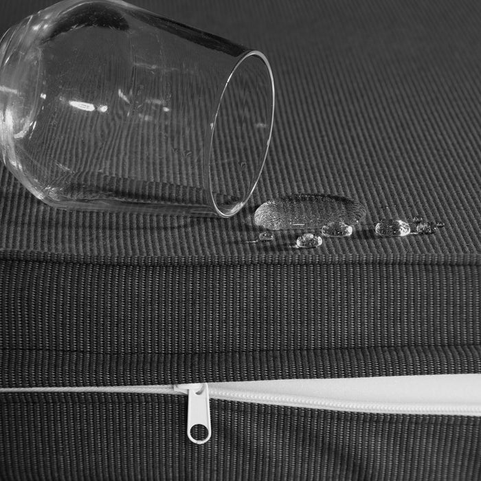 tectake® Wicker lounge Bellaria met aluminium frame - Grijs