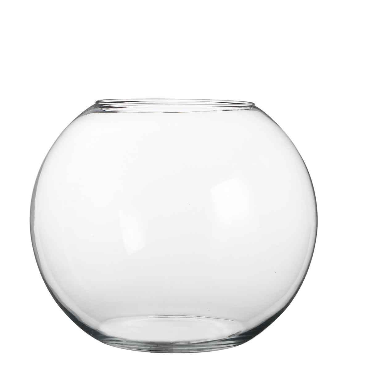 Mica Decorations Babet Bol Vaas - H28 x Ø34 cm - Transparant