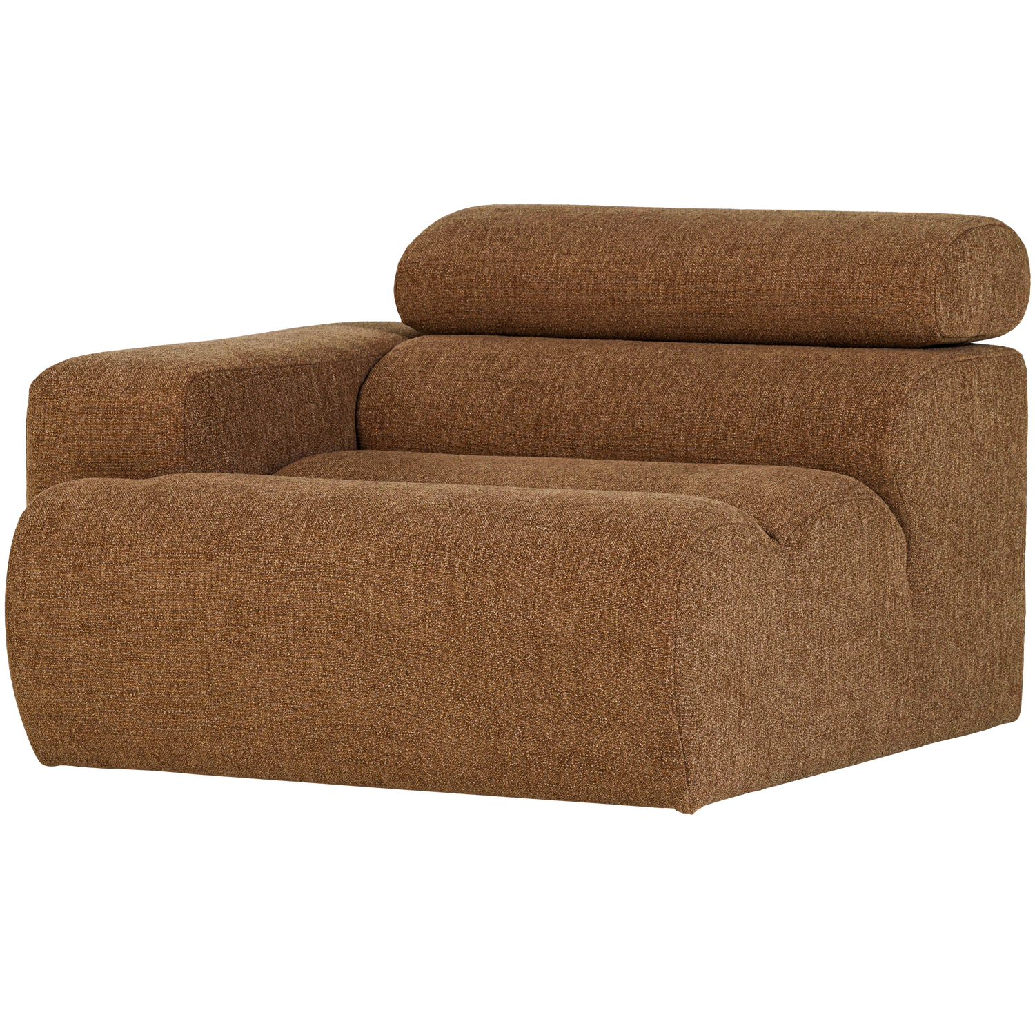 WOOOD Novi 1-Zits Element Bank Arm Links - Polyester - Karamelbruin