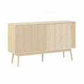 sweeek - Dressoir, donker houtdecor, Linear, B 150 x D 39.5 x H 90cm