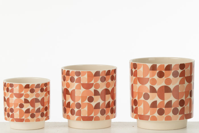 J-Line vaas Aardbeien Cover - keramiek - rood - 26.5 cm hoog