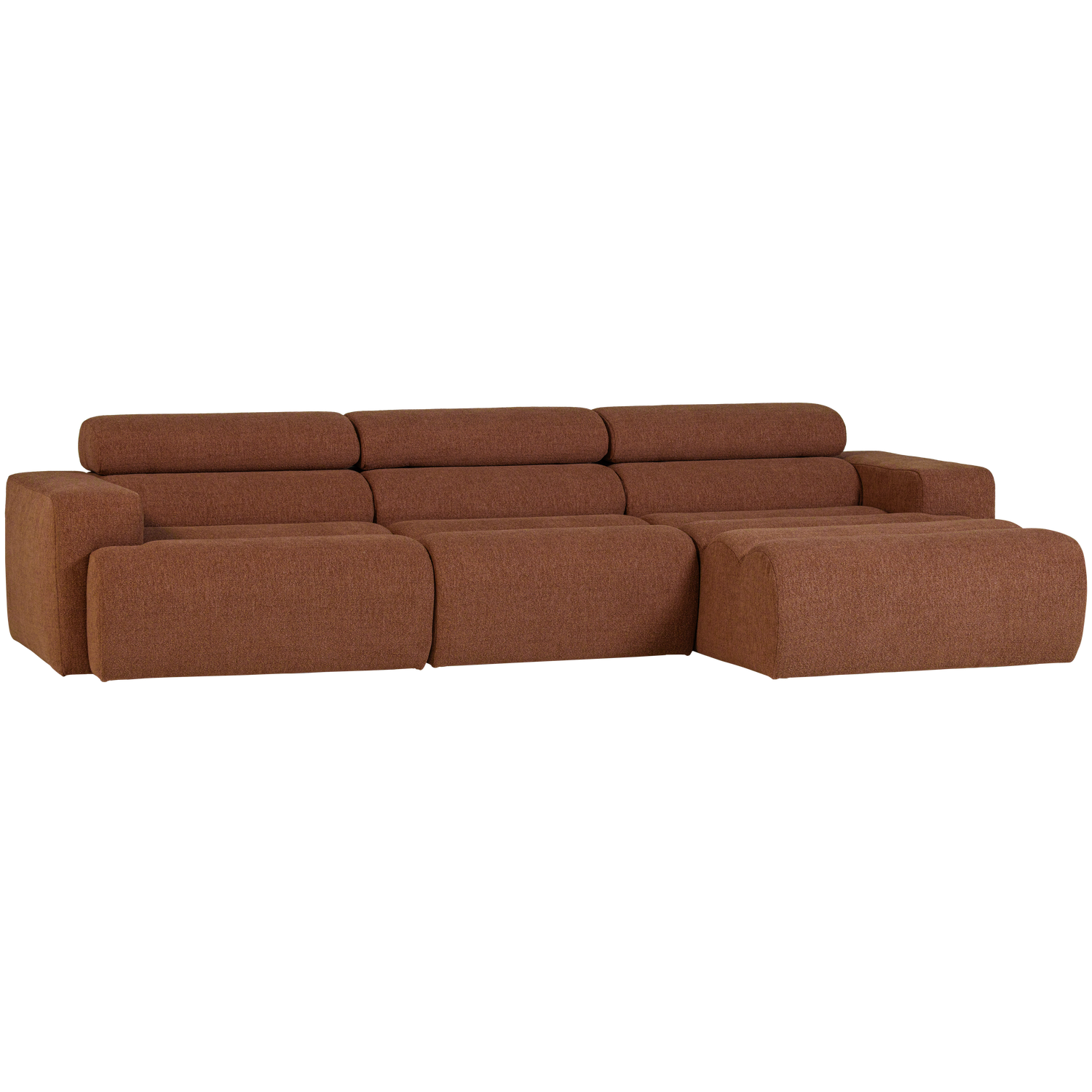 WOOOD Novi Chaise Longue Bank Rechts - Polyester - Terra