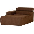 WOOOD Novi Chaise Longue Element Arm Links - Polyester- Karamelbruin
