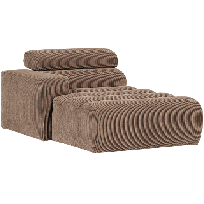 WOOOD Novi Chaise Longue Element Arm Links - Ribstof - Taupe