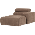 WOOOD Novi Chaise Longue Element Arm Rechts - Ribstof - Taupe