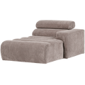 WOOOD Novi Chaise Longue Element Arm Rechts - Ribstof - Zand