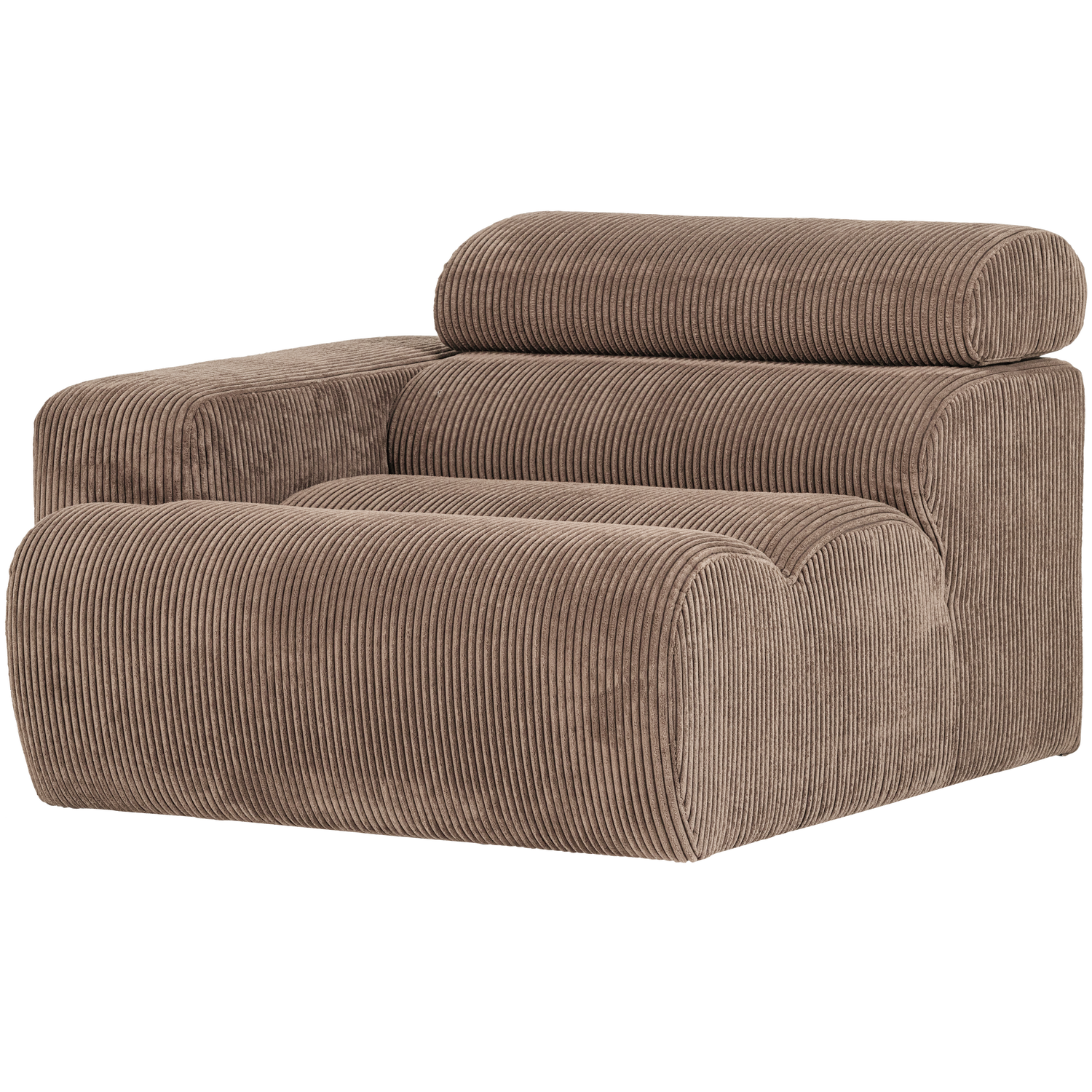 WOOOD Novi 1-Zits Element Bank Arm Rechts - Ribstof - Taupe