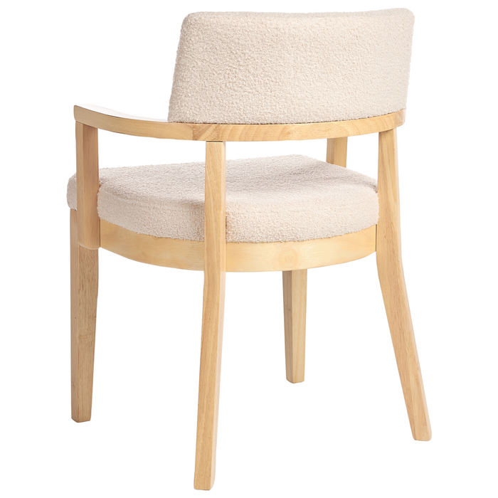 Beliani - DALBO - Eetkamerstoel set van 2 - Lichtbeige - Bouclé