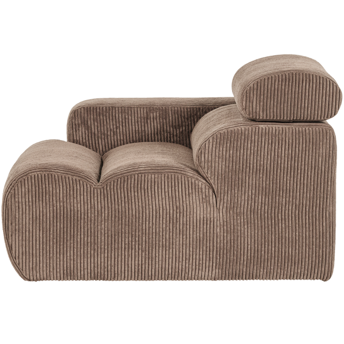 WOOOD Novi 1-Zits Element Bank Arm Rechts - Ribstof - Taupe