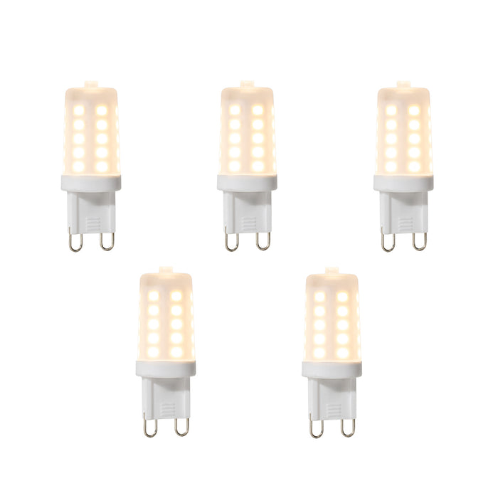 LUEDD Set van 5 G9 dimbare LED lampen 3W 280 lm 2700K