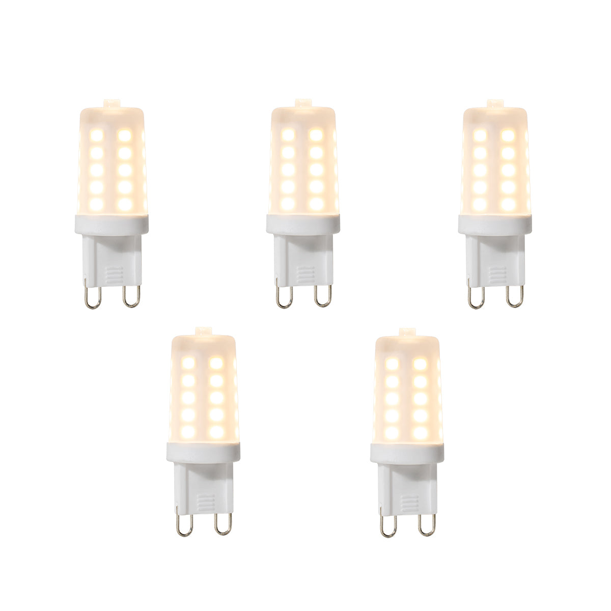 LUEDD Set van 5 G9 dimbare LED lampen 3W 280 lm 2700K