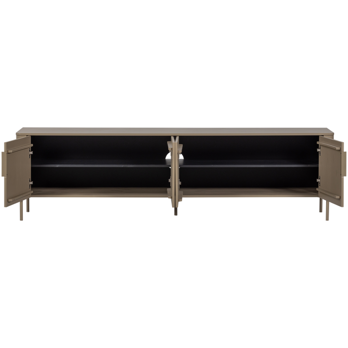 WOOOD Gunnar Tv Meubel - Grenenhout -  Mud|Bruin - 56x200x44