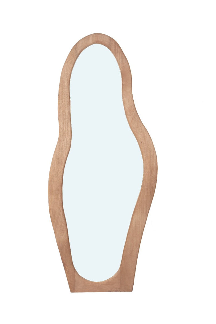 Livingfurn - Spiegel Naturel Hout - 85x4x200cm - Olivia