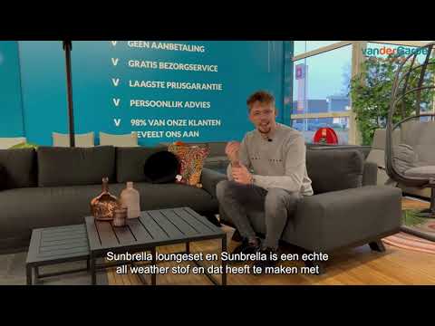 Madeira ronde hoekbank links + tussenelement - Naturel Sunbrella