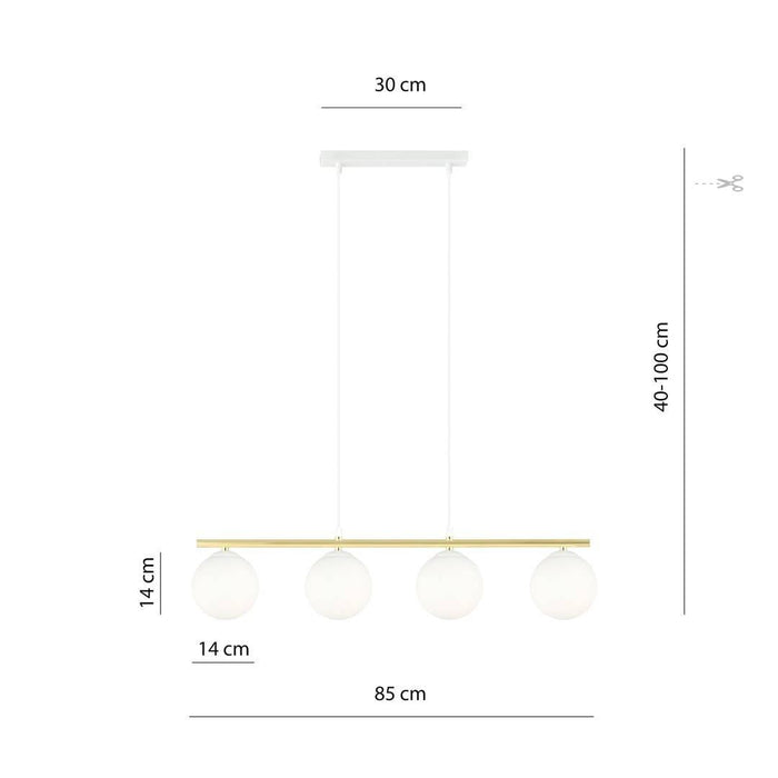 Cozyhouse Hanglamp Allora 4-lichts