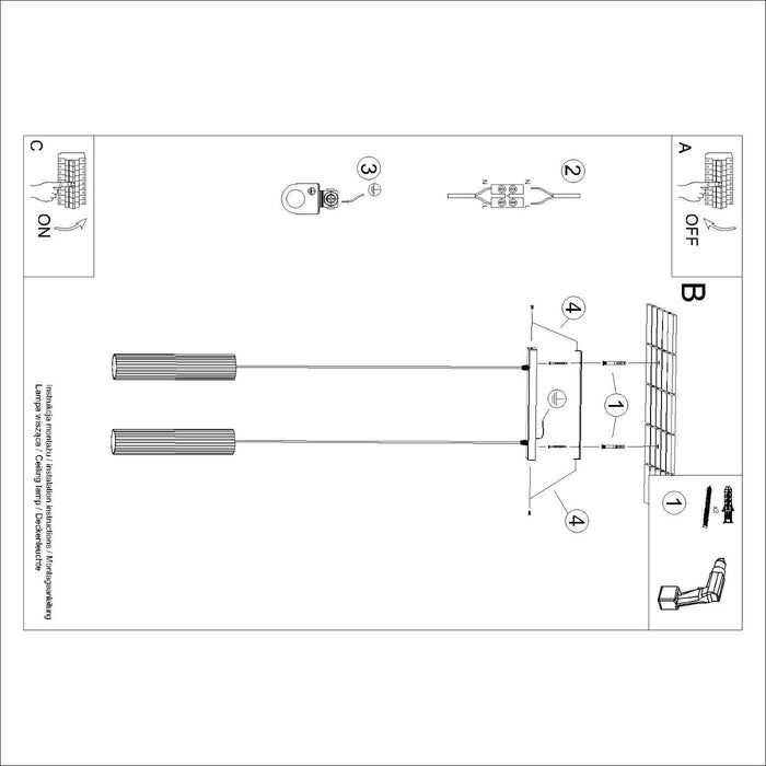 Sollux Hanglamp Karbon 2-lichts