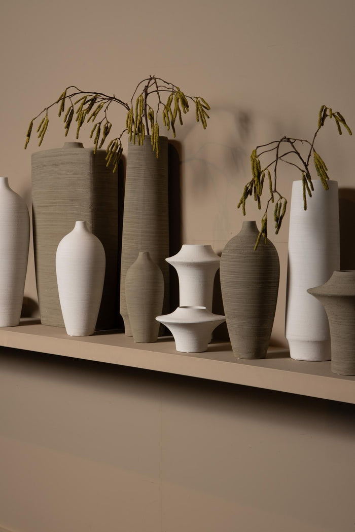 PTMD Zonna White Matt Ceramic High Vase L