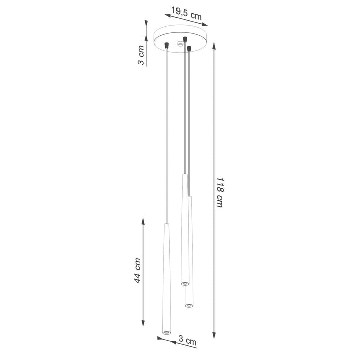 Sollux Hanglamp Bliss 3-lichts