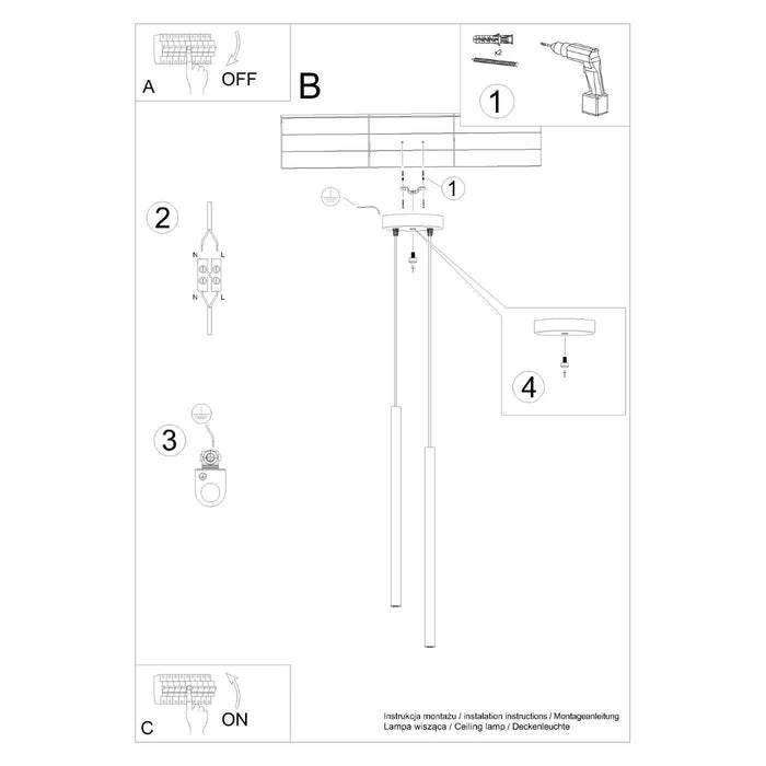 Sollux Hanglamp Pastelo 2-lichts