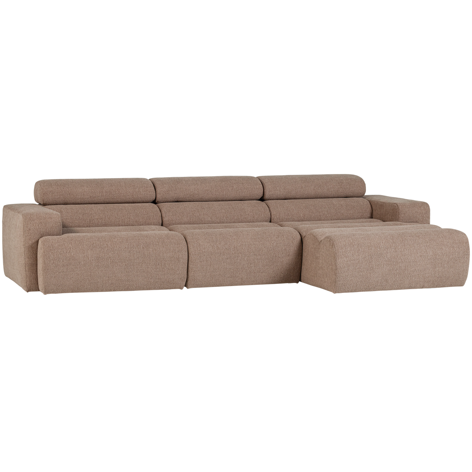 WOOOD Novi Chaise Longue Bank Rechts - Polyester - Taupe