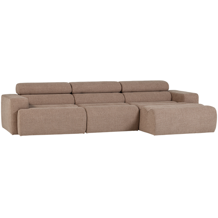 WOOOD Novi Chaise Longue Bank Rechts - Polyester - Taupe