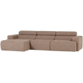 WOOOD Novi Chaise Longue Bank Links - Polyester - Taupe