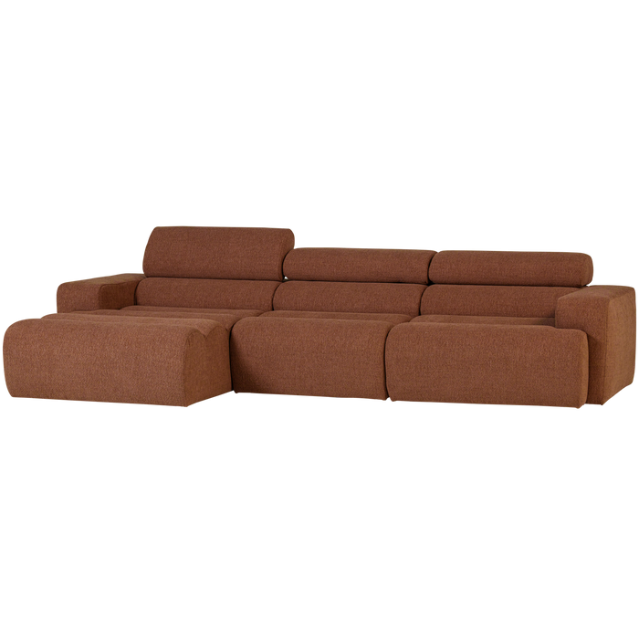WOOOD Novi Chaise Longue Bank Links - Polyester - Terra