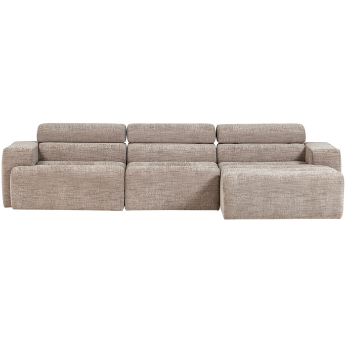 WOOOD Novi Chaise Longue Bank Rechts - Polyester - Naturel