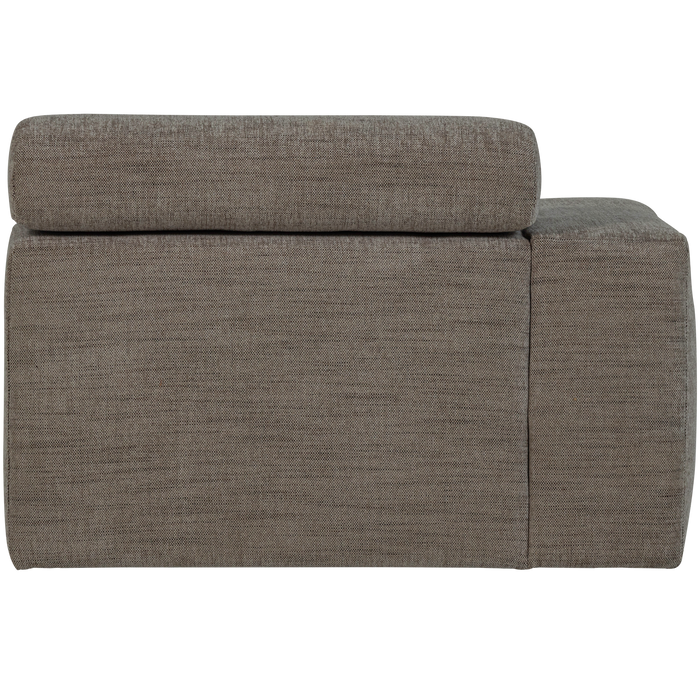 WOOOD Novi 1-Zits Element Bank Arm Links - Polyester - Grijs Melange