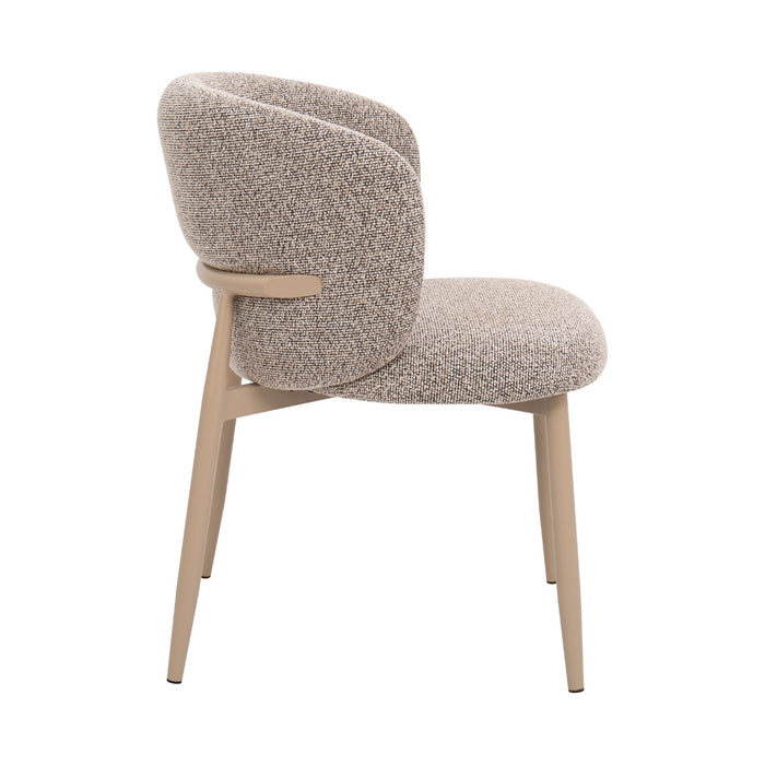 DÉJA Living - Eetkamerstoel Taupe|Beige Stof - Varde - Set van 2