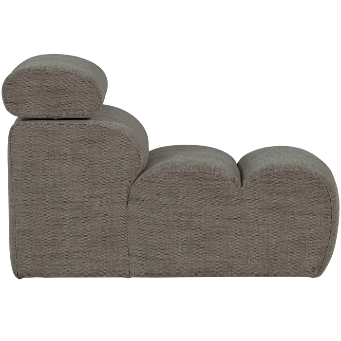 WOOOD Novi 1-Zits Element Bank - Polyester - Grijs Melange - 86x82x113