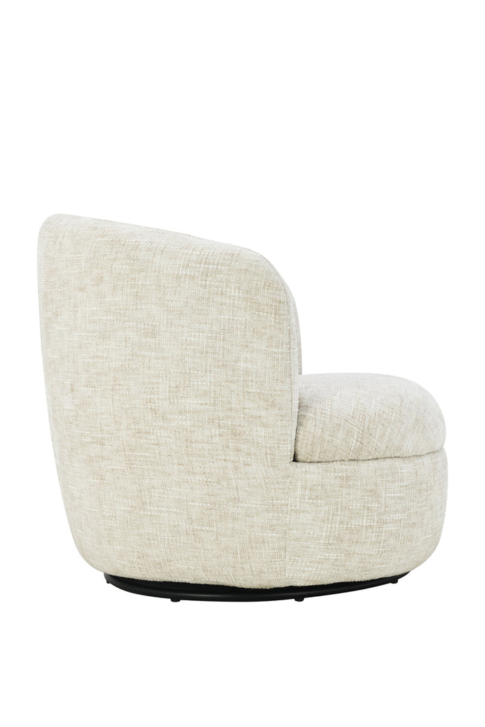 DÉJA Living - Draaifauteuil Beige Stof - Zithoogte 40cm - Lilou