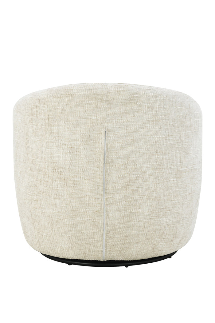 DÉJA Living - Draaifauteuil Beige Stof - Zithoogte 40cm - Lilou