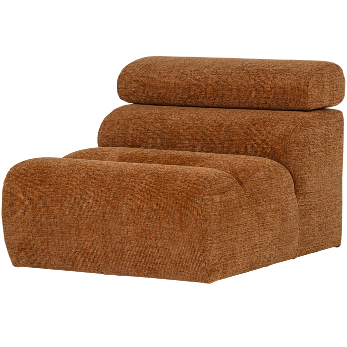 WOOOD Novi 1-Zits Element Bank - Polyester - Oranje Melange