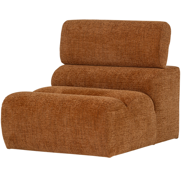 WOOOD Novi 1-Zits Element Bank - Polyester - Oranje Melange