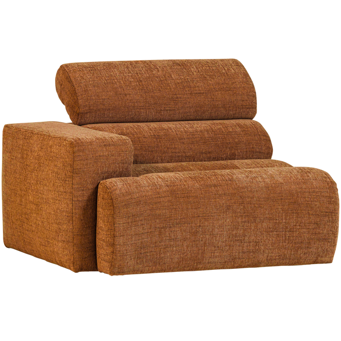 WOOOD Novi 1-Zits Element Bank Arm Links - Polyester - Oranje Melange