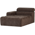 WOOOD Novi Chaise Longue Element Arm Links - PES - Donkerbruin Melange