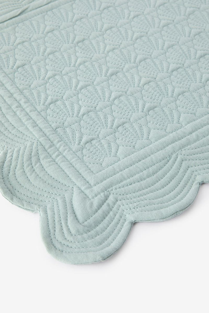 Sissy-Boy Lichtblauwe placemat set met schelpjes-2st.