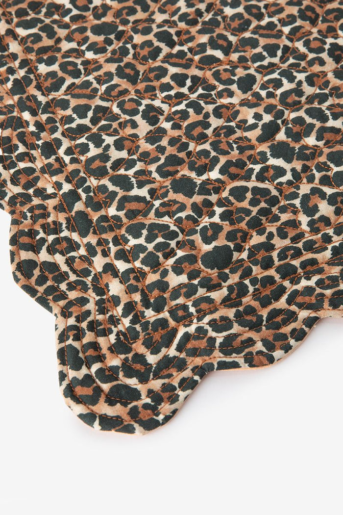 Sissy-Boy Lichtoranje placemat set met hartjes en leopard print-2st.