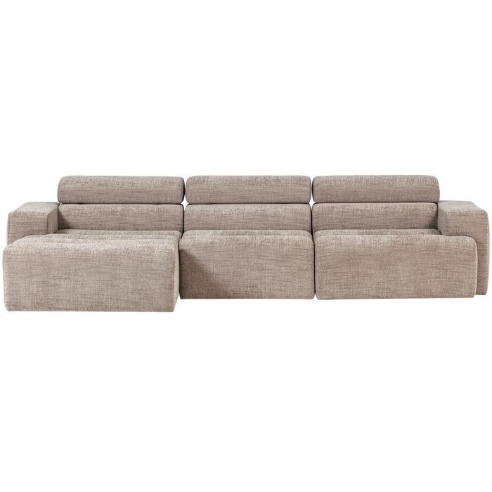 WOOOD Novi Chaise Longue Bank Links - Polyester - Naturel Melange