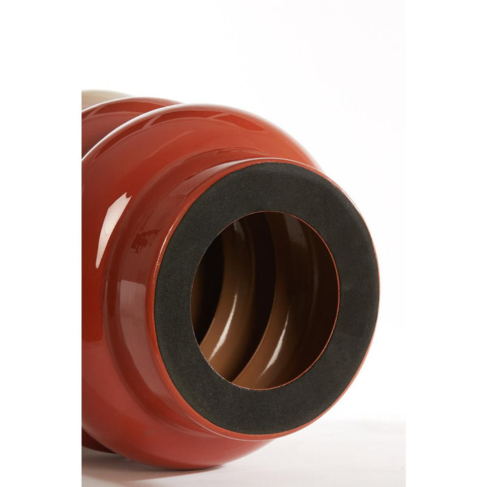 Light & Living Bijzettafel Mirogi - Crème|Oranje - Ø30cm