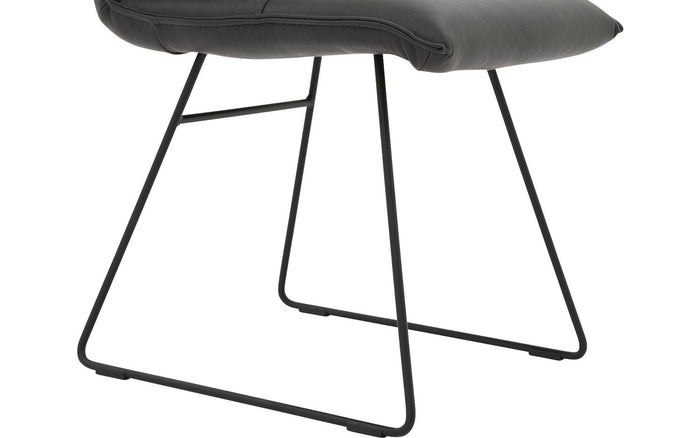 Goossens  Eetkamerstoel Nica -  Leder zonder armleuning