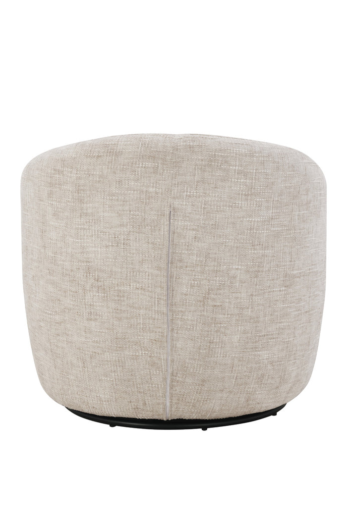 DÉJA Living - Draaifauteuil Greige Stof - Zithoogte 40cm - Lilou