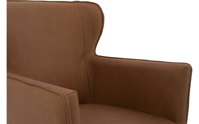 Goossens  Eetkamerstoel Leogang -  Leder met armleuning