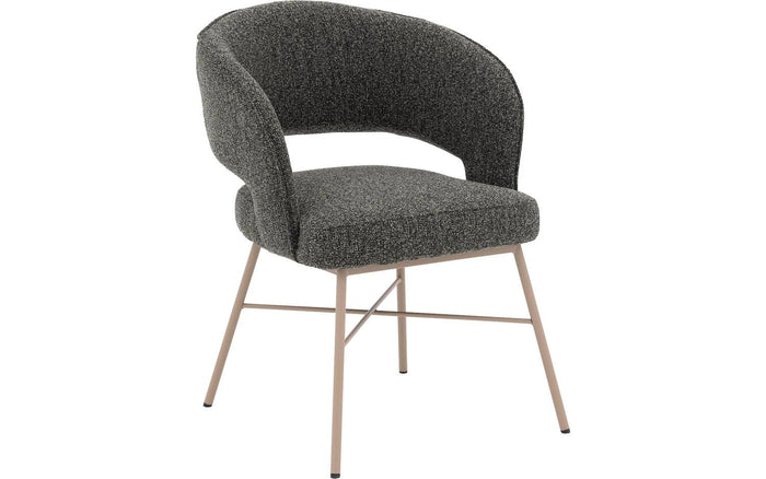 Goossens  Eetkamerstoel Ostuni (stof) -  Textiel met armleuning