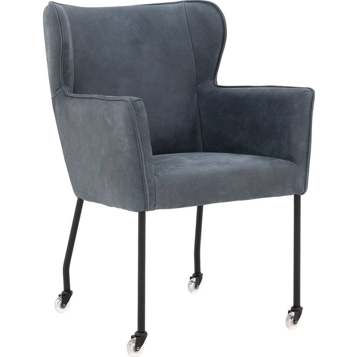 Goossens  Eetkamerstoel Leogang -  Leder met armleuning