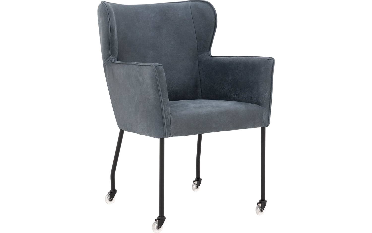 Goossens  Eetkamerstoel Leogang -  Leder met armleuning