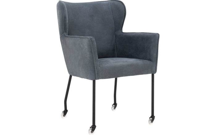 Goossens  Eetkamerstoel Leogang -  Leder met armleuning